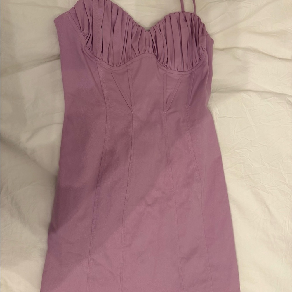 Astr Strapless Lilac Dress